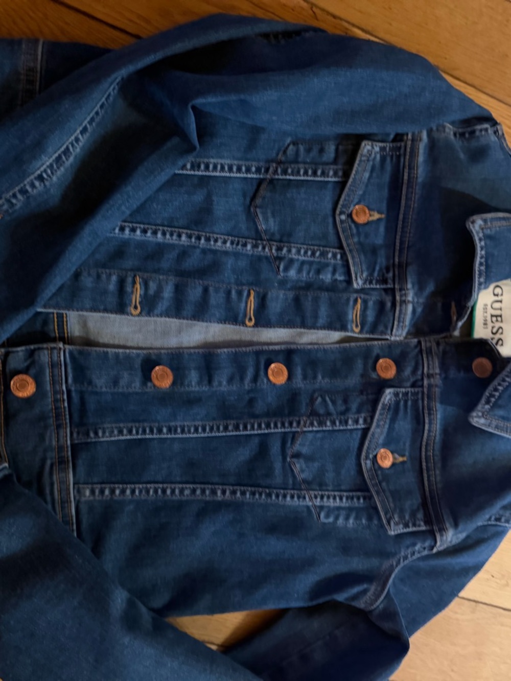 GUESS Women’s Dark Blue Denim Jacket - Classic Style
